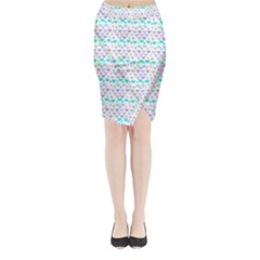 Hearts Butterflies White 1200 Midi Wrap Pencil Skirt by snowwhitegirl