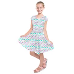 Hearts Butterflies White 1200 Kids  Short Sleeve Dress by snowwhitegirl