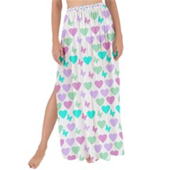 Hearts Butterflies White 1200 Maxi Chiffon Tie-up Sarong by snowwhitegirl