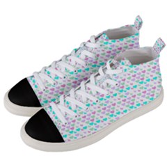 Hearts Butterflies White 1200 Men s Mid-top Canvas Sneakers by snowwhitegirl