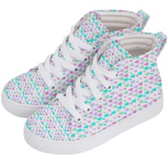 Hearts Butterflies White 1200 Kid s Hi-top Skate Sneakers by snowwhitegirl