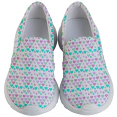 Hearts Butterflies White 1200 Kid s Lightweight Slip Ons by snowwhitegirl