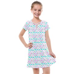 Hearts Butterflies White 1200 Kids  Cross Web Dress by snowwhitegirl