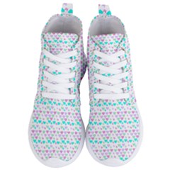 Hearts Butterflies White 1200 Women s Lightweight High Top Sneakers by snowwhitegirl