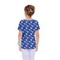 Snow Sleigh Deer Blue Kids  One Piece Tee View2