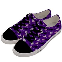 Snow Sleigh Deer Purple Men s Low Top Canvas Sneakers by snowwhitegirl