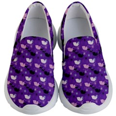 Snow Sleigh Deer Purple Kid s Lightweight Slip Ons by snowwhitegirl