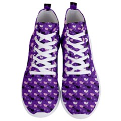 Snow Sleigh Deer Purple Men s Lightweight High Top Sneakers by snowwhitegirl