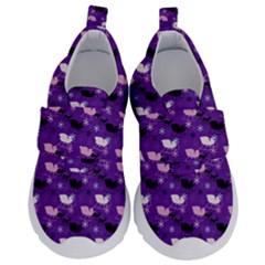 Snow Sleigh Deer Purple Velcro Strap Shoes by snowwhitegirl