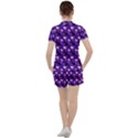 Snow Sleigh Deer Purple Women s Tee and Shorts Set View2