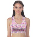 Hearts Butterflies Pink 1200 Sports Bra View1