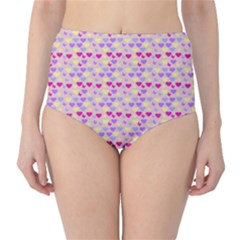 Hearts Butterflies Pink 1200 Classic High-waist Bikini Bottoms by snowwhitegirl