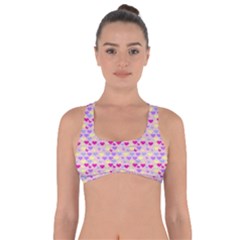 Hearts Butterflies Pink 1200 Got No Strings Sports Bra by snowwhitegirl