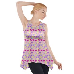 Hearts Butterflies Pink 1200 Side Drop Tank Tunic by snowwhitegirl