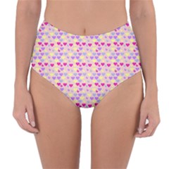 Hearts Butterflies Pink 1200 Reversible High-waist Bikini Bottoms by snowwhitegirl