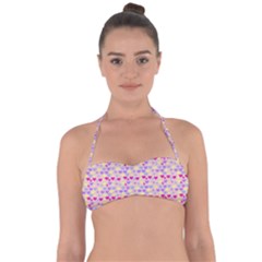 Hearts Butterflies Pink 1200 Halter Bandeau Bikini Top by snowwhitegirl