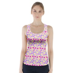 Hearts Butterflies Pink 1200 Racer Back Sports Top by snowwhitegirl