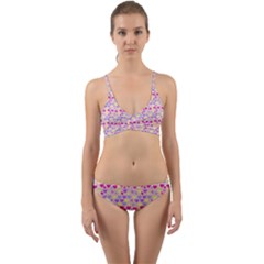 Hearts Butterflies Pink 1200 Wrap Around Bikini Set by snowwhitegirl