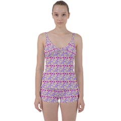 Hearts Butterflies Pink 1200 Tie Front Two Piece Tankini by snowwhitegirl