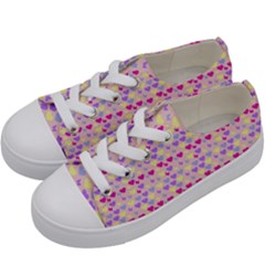 Hearts Butterflies Pink 1200 Kids  Low Top Canvas Sneakers by snowwhitegirl