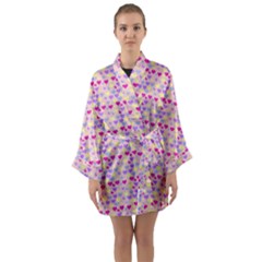 Hearts Butterflies Pink 1200 Long Sleeve Kimono Robe by snowwhitegirl