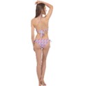 Hearts Butterflies Pink 1200 Cross Front Halter Bikini Set View2