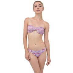 Hearts Butterflies Pink 1200 Classic Bandeau Bikini Set by snowwhitegirl