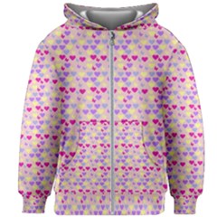 Hearts Butterflies Pink 1200 Kids Zipper Hoodie Without Drawstring by snowwhitegirl