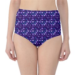 Hearts Butterflies Blue Classic High-waist Bikini Bottoms by snowwhitegirl