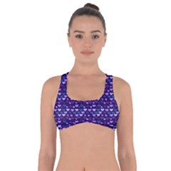 Hearts Butterflies Blue Got No Strings Sports Bra by snowwhitegirl