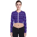 Hearts Butterflies Blue Zip Up Bomber Jacket View1