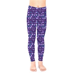 Hearts Butterflies Blue Kids  Legging by snowwhitegirl