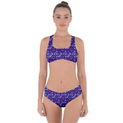 Hearts Butterflies Blue Criss Cross Bikini Set by snowwhitegirl