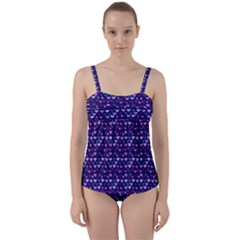 Hearts Butterflies Blue Twist Front Tankini Set by snowwhitegirl