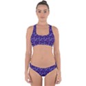 Hearts Butterflies Blue Cross Back Hipster Bikini Set View1