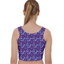 Hearts Butterflies Blue Velvet Racer Back Crop Top View2