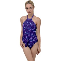 Hearts Butterflies Blue Go With The Flow One Piece Swimsuit