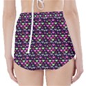 Hearts Butterflies Blue Pink High-Waisted Bikini Bottoms View2