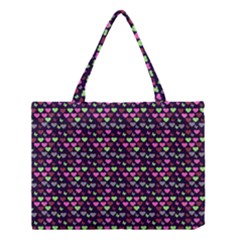 Hearts Butterflies Blue Pink Medium Tote Bag by snowwhitegirl