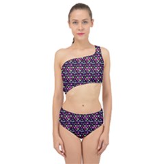 Hearts Butterflies Blue Pink Spliced Up Two Piece Swimsuit by snowwhitegirl