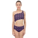 Hearts Butterflies Blue Pink Spliced Up Two Piece Swimsuit View1