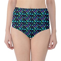 Hearts Butterflies Black Classic High-waist Bikini Bottoms by snowwhitegirl