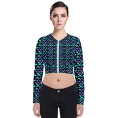 Hearts Butterflies Black Zip Up Bomber Jacket by snowwhitegirl