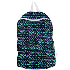 Hearts Butterflies Black Foldable Lightweight Backpack