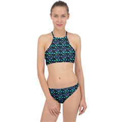 Hearts Butterflies Black Racer Front Bikini Set by snowwhitegirl