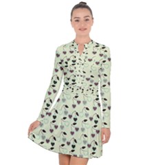 Heart Cherries Mint Long Sleeve Panel Dress by snowwhitegirl