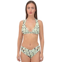 Heart Cherries Mint Double Strap Halter Bikini Set by snowwhitegirl