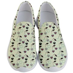 Heart Cherries Mint Men s Lightweight Slip Ons by snowwhitegirl