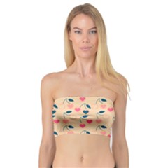 Heart Cherries Cream Bandeau Top by snowwhitegirl