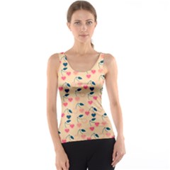 Heart Cherries Cream Tank Top by snowwhitegirl